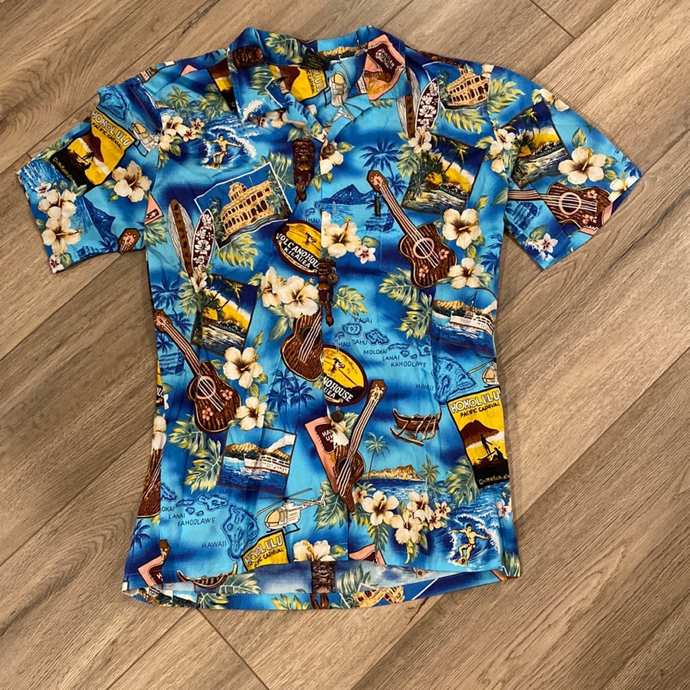 Palmwave Hawaii 100% Cotton Men’s M- ukulele Surf